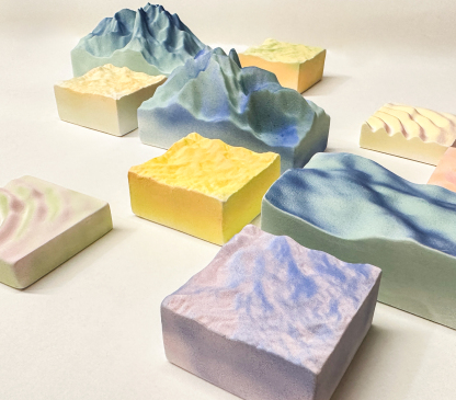 数字山水系列——流光 扩香石摆件